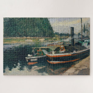 Puzzle Péniches à Pontoise (1876) de Camille Pissarro