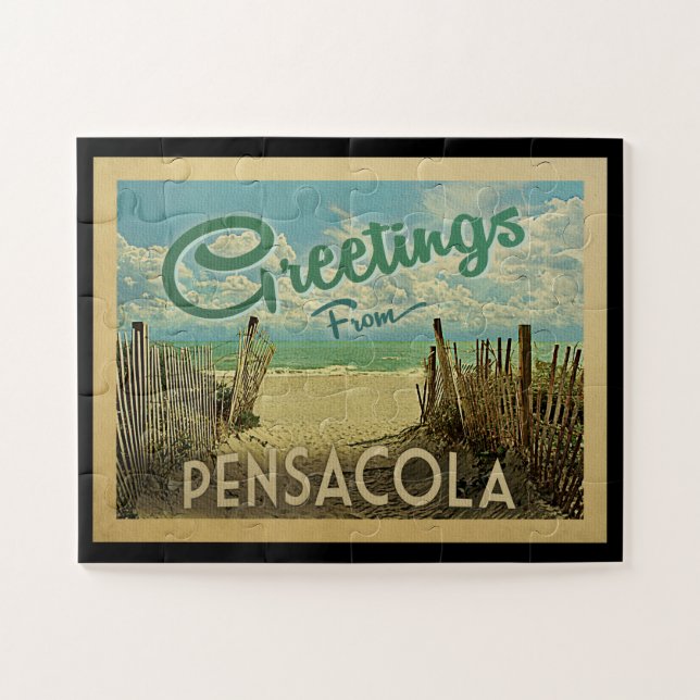 Puzzle Pensacola Beach Vintage Travel (Horizontal)