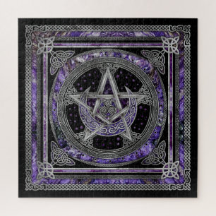 Puzzle Pentagram Triskelion Amethyst Moon