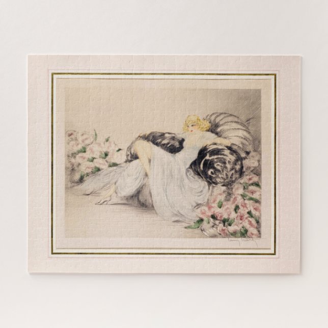 Puzzle Peonies, 1935 par Louis Icart (Horizontal)