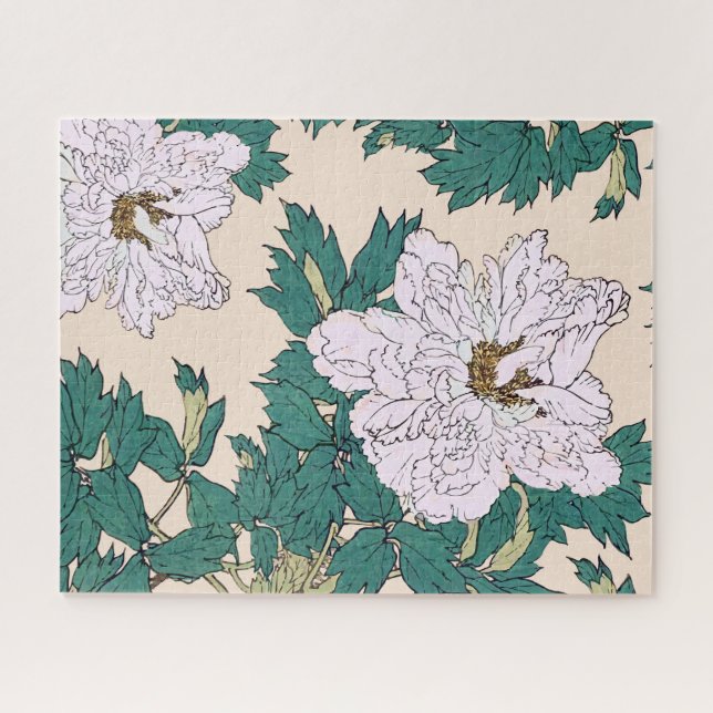 Puzzle Peonies blanches (Horizontal)