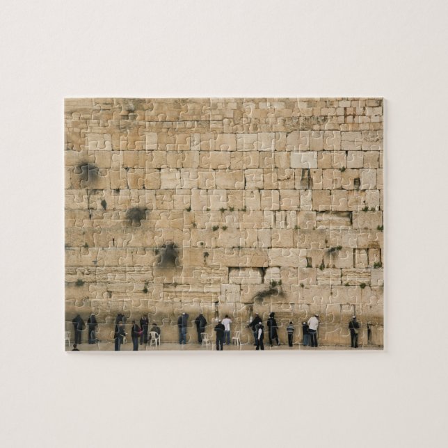 Puzzle People praying at the wailing wall (Horizontal)