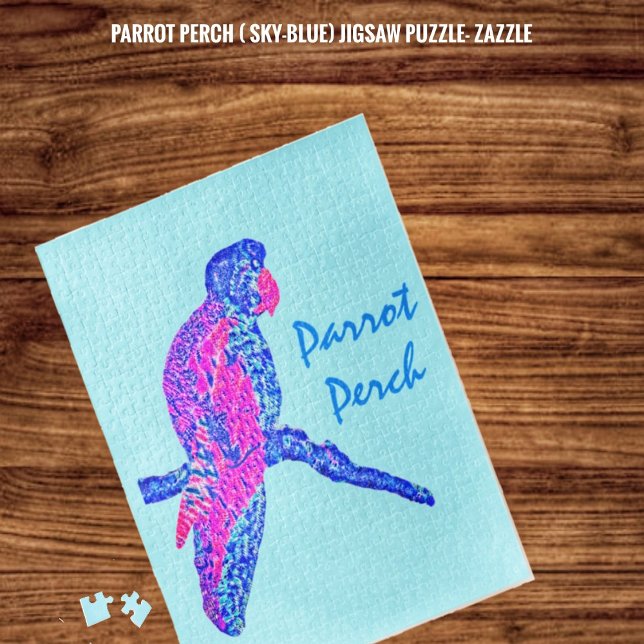Puzzle Perche de perroquet (bleu ciel) (Créateur téléchargé)
