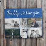 Puzzle Père avec enfants et famille papa 6 Photo Collage<br><div class="desc">Père avec enfants et famille papa 6 Photo Collage puzzle. Collage de 6 photos, nom du père avec un doux message dans un script branché et noms d'enfants superposant les images. Ajoutez vos 6 photos de famille préférées. Belle tenue et un cadeau pour un anniversaire, la fête des pères ou...</div>