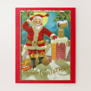 Puzzle Père Noël à la cheminée