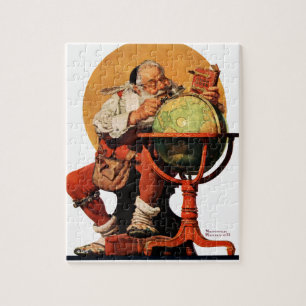 Puzzle Père Noël au globe