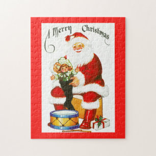 Puzzle Père Noël avec jouets