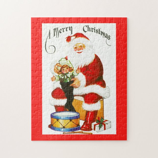 Puzzle Père Noël avec jouets (Vertical)