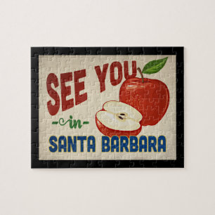 Puzzle Père Noël Barbara California Apple - Vintage voyag