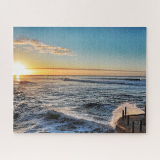 Puzzle Père Noël Cruz California Beach Ocean Sea Surf