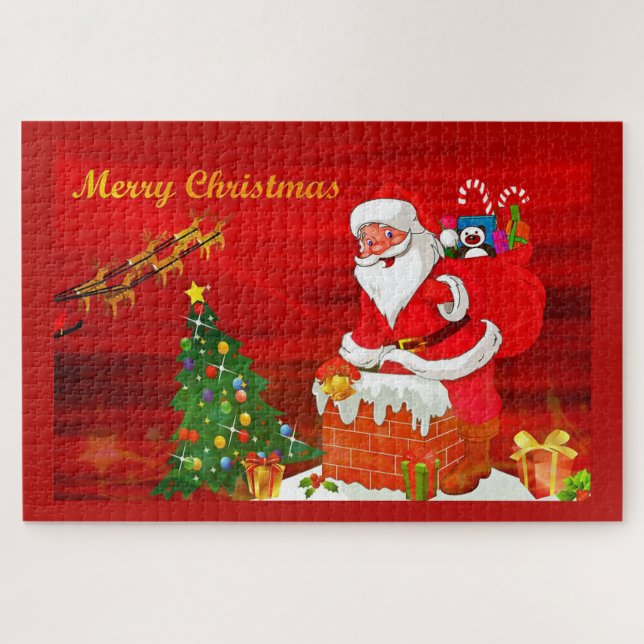 Puzzle Père Noël dans le rein (Horizontal)