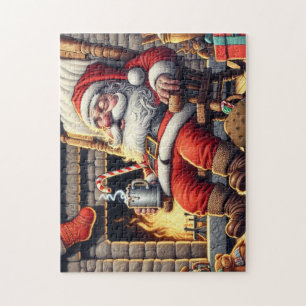 Puzzle Père Noël dort Noël