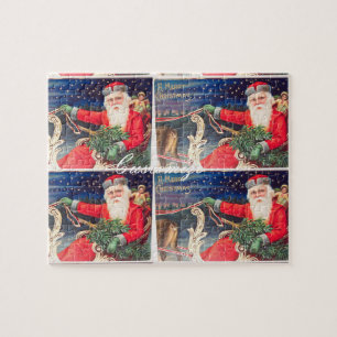 Puzzle Père Noël en traîneau Thunder_Cove vintage