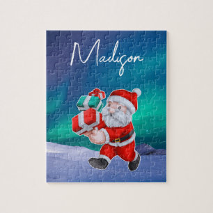 Puzzle Père Noël est en route Northern Lights Noël