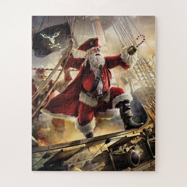 Puzzle Père Noël Est Un Pirate (Vertical)