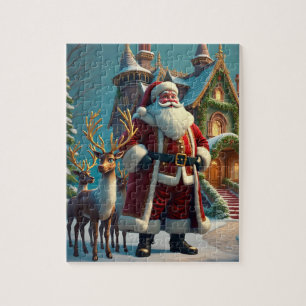 Puzzle Père Noël et Reindeer