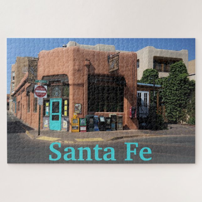 Puzzle Père Noël Fe Nouveau Mexique Portes Adobe et Turqu (Horizontal)
