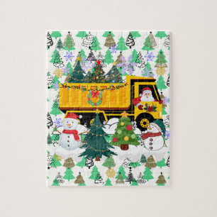 Puzzle Père Noël livre des arbres de Noël