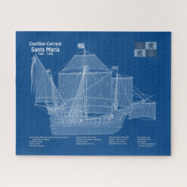 Puzzle Père Noël Maria - Plan de plan d'expédition ABD (Horizontal)