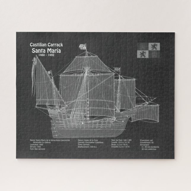 Puzzle Père Noël Maria - Plan de plan d'expédition PBD (Horizontal)