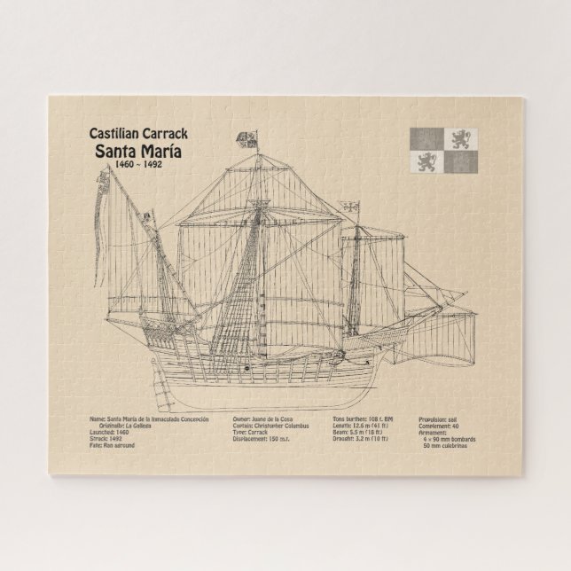 Puzzle Père Noël Maria - Plan directeur des navires SD (Horizontal)