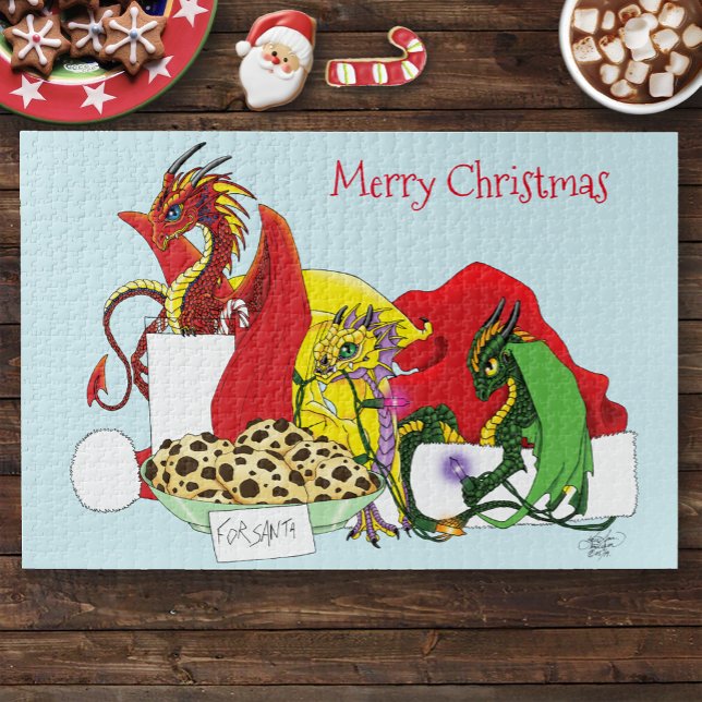 Puzzle Père Noël Milk Cookies Dragon (Créateur téléchargé)
