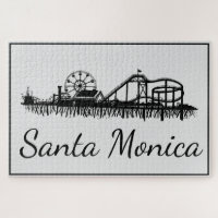 Père Noël Monica CA California Pier Silhouette Cal