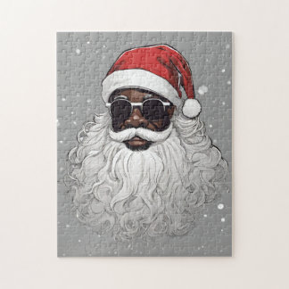Puzzle Père Noël noire afro-américaine cool