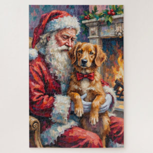 Puzzle Père Noël Nova Scotia Duck Tolling Retriever 