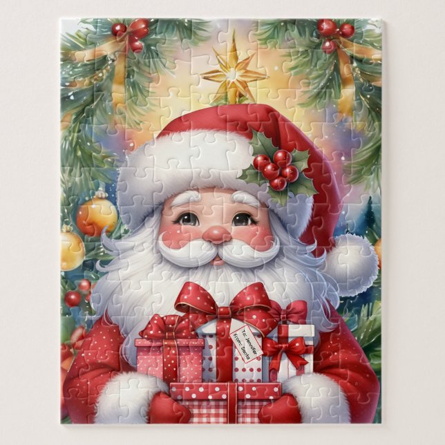 Puzzle Père Noël Personnaliser Nom Cadeau de Noël (Créateur téléchargé)