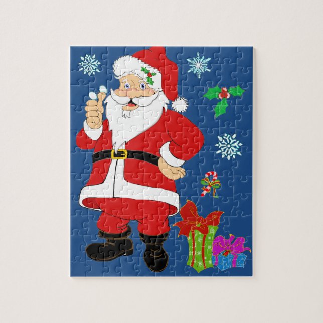 Puzzle Père Noël souriant (Vertical)