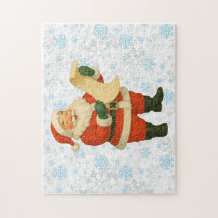 Puzzle Père Noël vintage/retro joyeux et festif