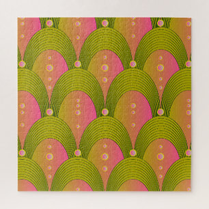 Puzzle Perles Arcs Imaginaire vert rose