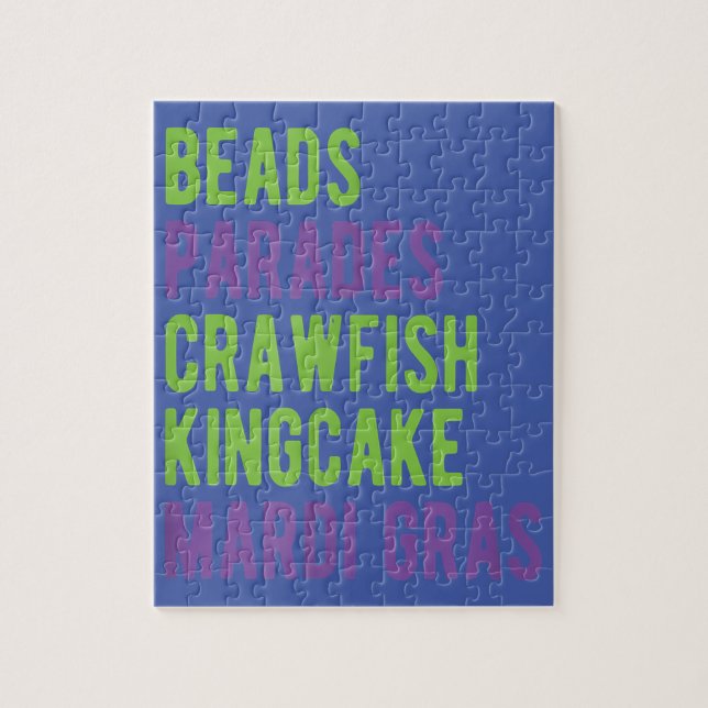 Puzzle Perles Parades Crawfish Kingcake Mardi Gras (Vertical)