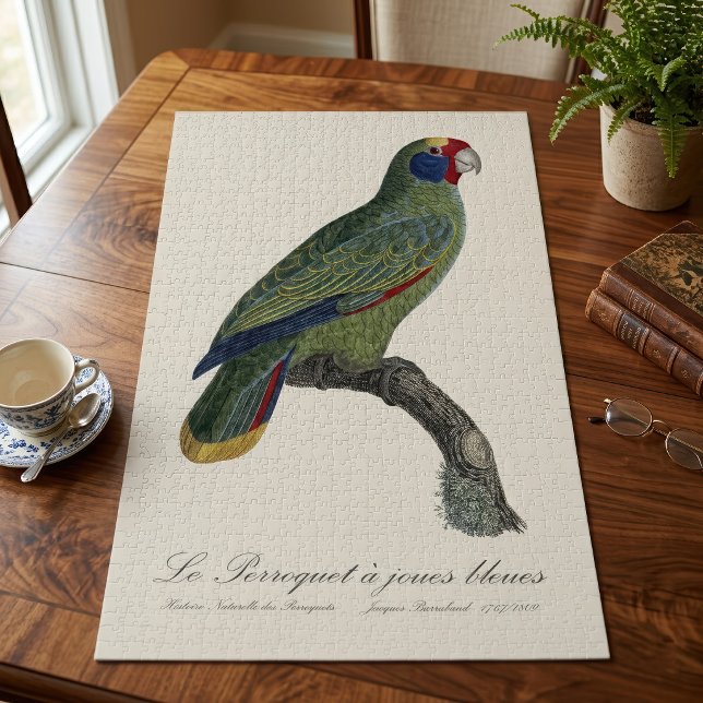 Puzzle Perroquet à queue rouge, Amazona Brasiliensis (Red-Tailed Parrot Amazon, Amazona Brasiliensis. Jigsaw Puzzle)