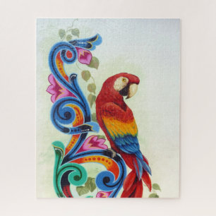 Puzzle perroquet coloré