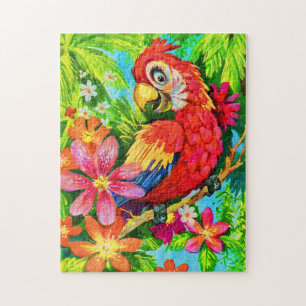 Puzzle perroquet coloré