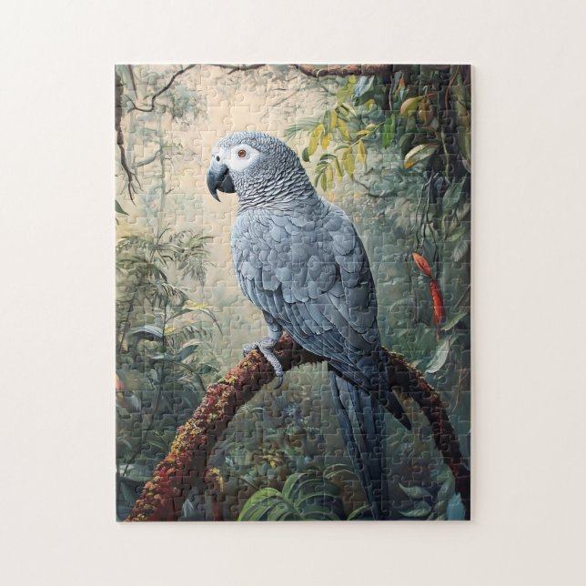 Puzzle Perroquet gris d'Afrique (Vertical)