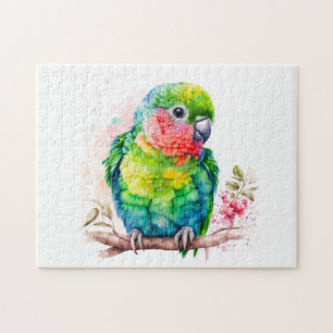 Puzzle Perroquet vert - Bébé mignon oiseau