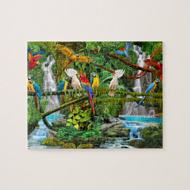 PUZZLE PERROQUETS DANS LE PARADIS (Horizontal)