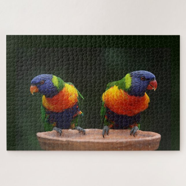 Puzzle Perroquets de Lorikeet d'arc-en-ciel (Horizontal)