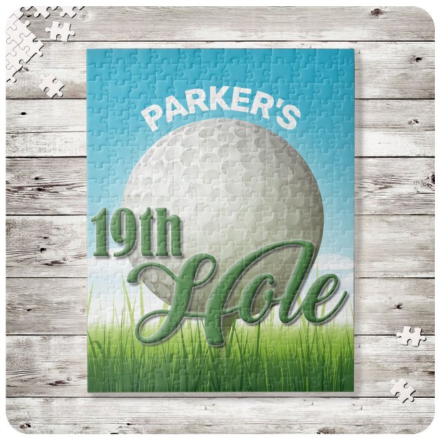 Puzzle PERSONALIZED NAME Golfer Golf Pro Ball 19th Hole (Créateur téléchargé)