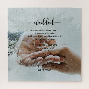 Puzzle Personalized Photo Elegant Wedded Poem