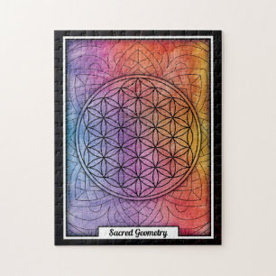 Puzzle Personalized Sacred Geometry Flower of Life