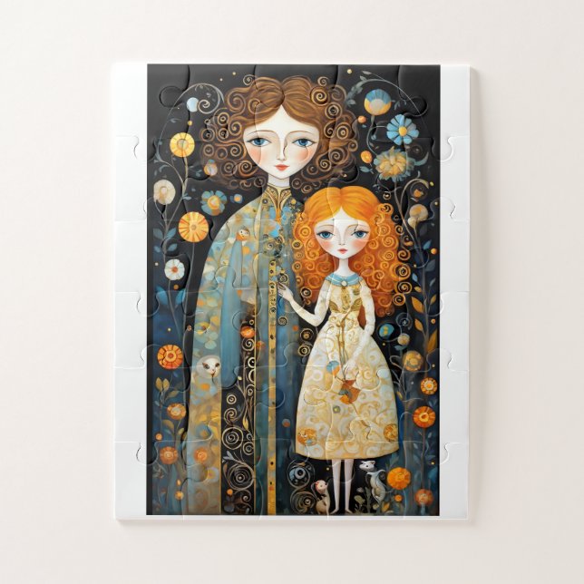 Puzzle Personnages adorables de conte de fées dans un mon (Vertical)