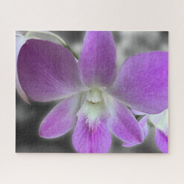 Puzzle personnalisable de fleur d'orchidée (Horizontal)
