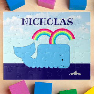 Puzzle Personnalisation de la baleine arc-en-ciel