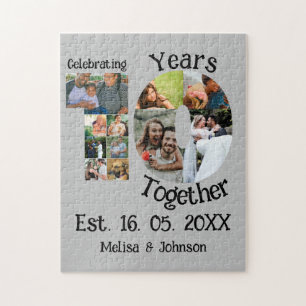 Puzzle Personnalisé 10e anniversaire mariage 11 photo col