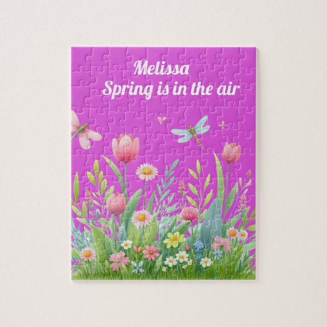 Puzzle personnalisé au nom des filles (Vertical)