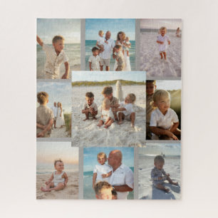 Puzzle personnalisé avec 9 photos de famille en co